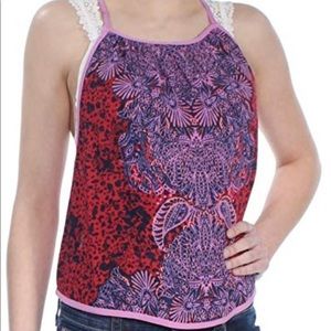 Pink and purple paisley tank top!!